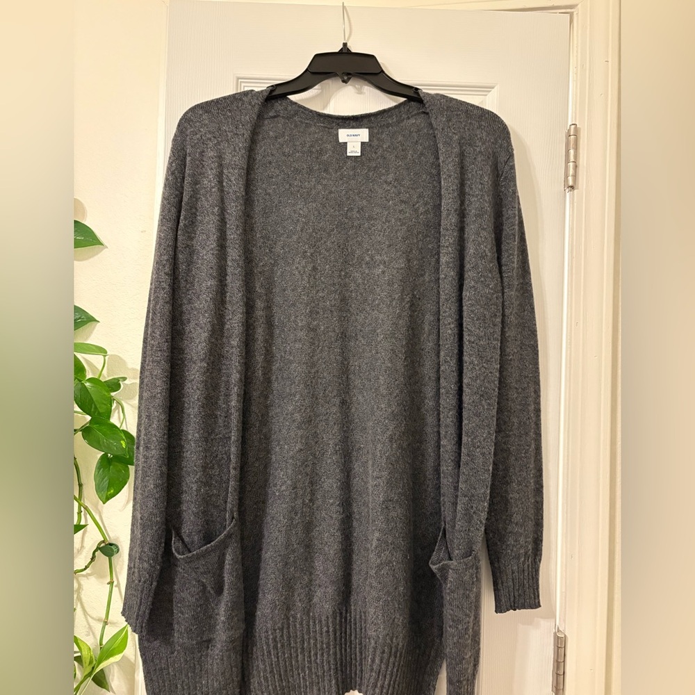 Old Navy Gray Open Front Cardigan